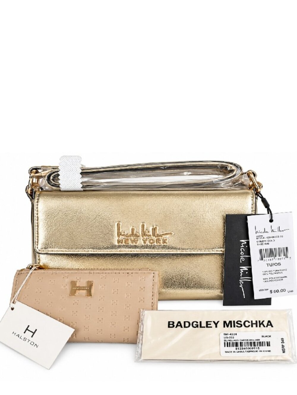BUNDLE #3 — 🖤🖤 Silver Nicole Miller Bag & Halston Wristlet 🖤🖤